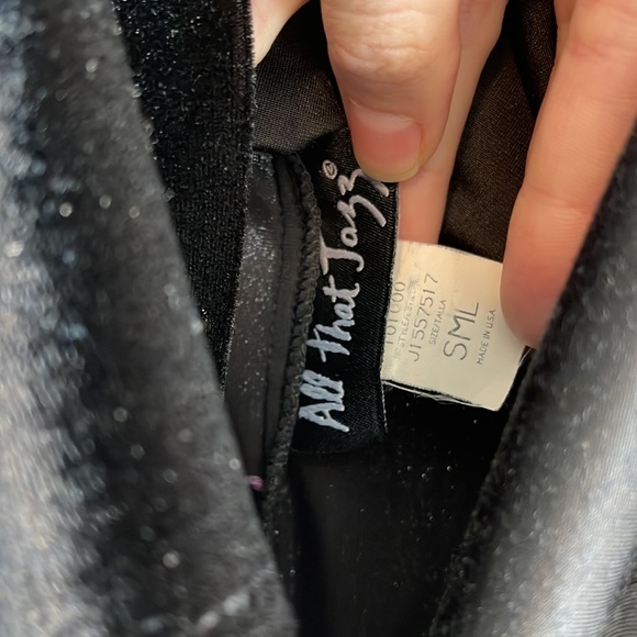 Vintage All That Jazz SML 90s Black Velour Blue Strapless Dress w High Slit💦🔥 - Picture 12 of 13